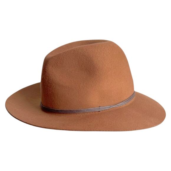 Nine West Brown Felt Woolen 100% Wool Western Style Hat Fedora Wide Brim OS - Picture 7 of 11